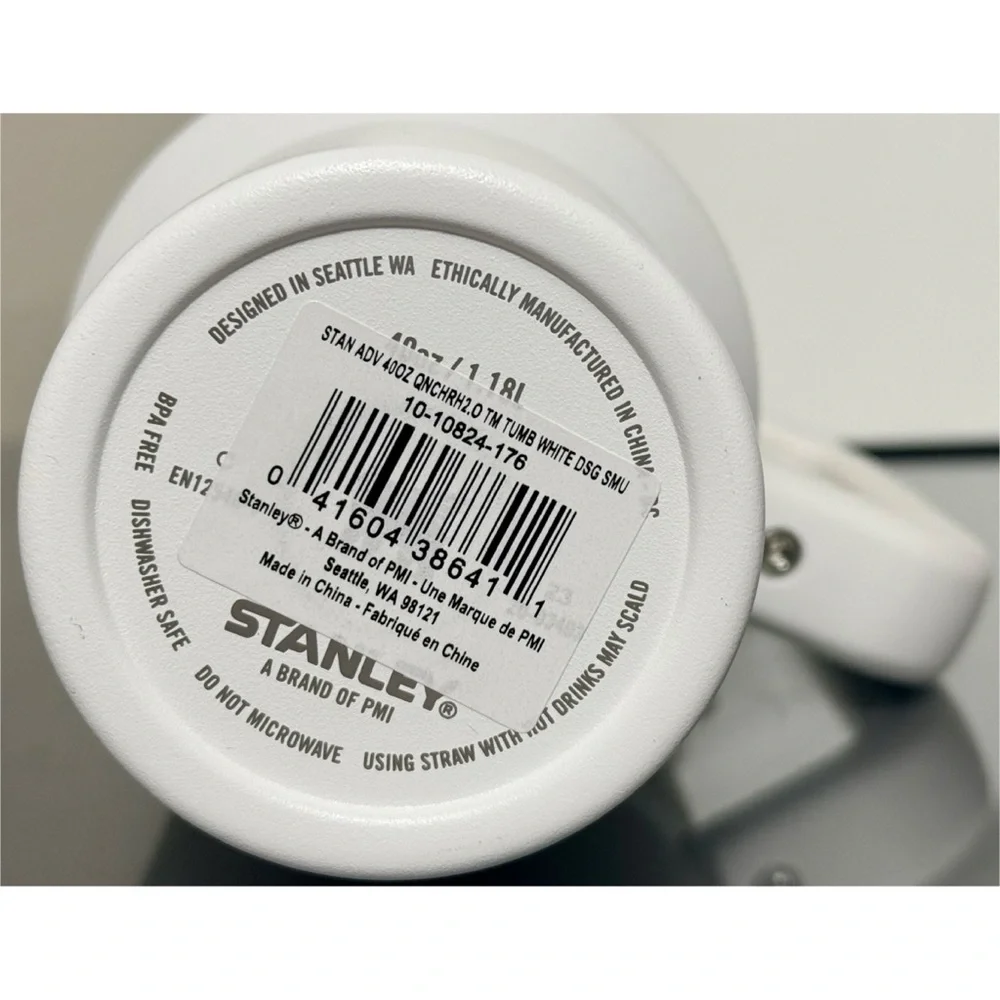 Stanley Quencher H2.0 FlowState 40oz‎ Tumbler, WHITE - Picture 4 of 4